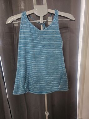 GAP Blue Striped Racerback Tank Top